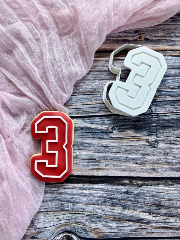 Sports Numbers Cookie Cutter and Embosser Set, Varsity Numbers, Age, Birthday, Taylor Swift