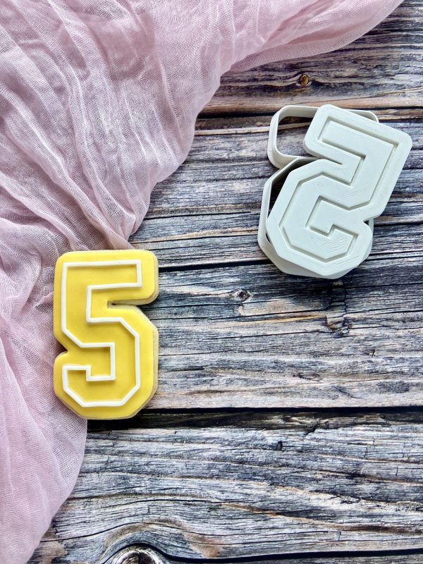 Sports Numbers Cookie Cutter and Embosser Set, Varsity Numbers, Age, Birthday, Taylor Swift