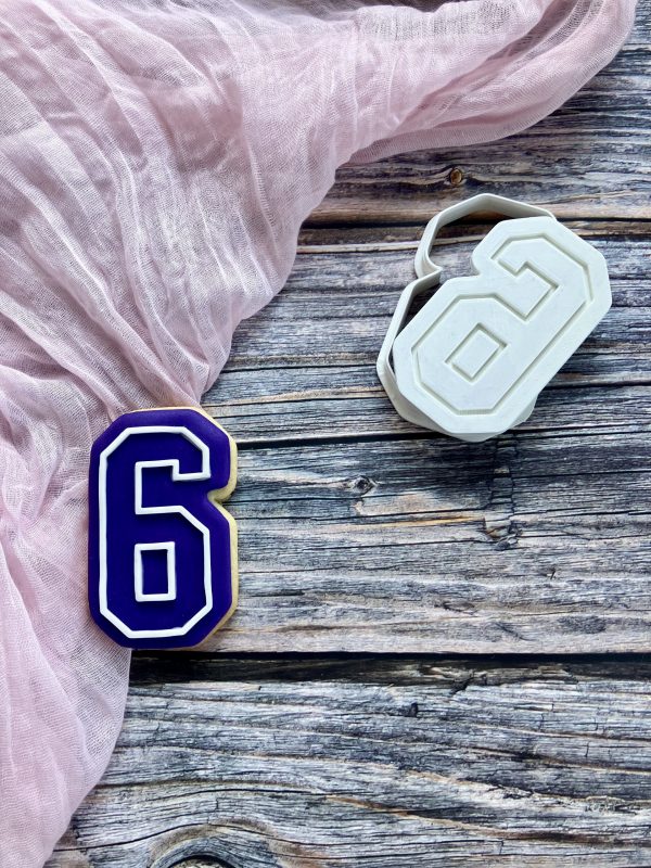 Sports Numbers Cookie Cutter and Embosser Set, Varsity Numbers, Age, Birthday, Taylor Swift