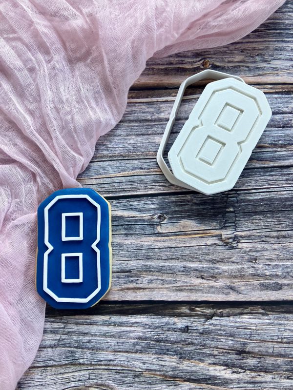 Sports Numbers Cookie Cutter and Embosser Set, Varsity Numbers, Age, Birthday, Taylor Swift