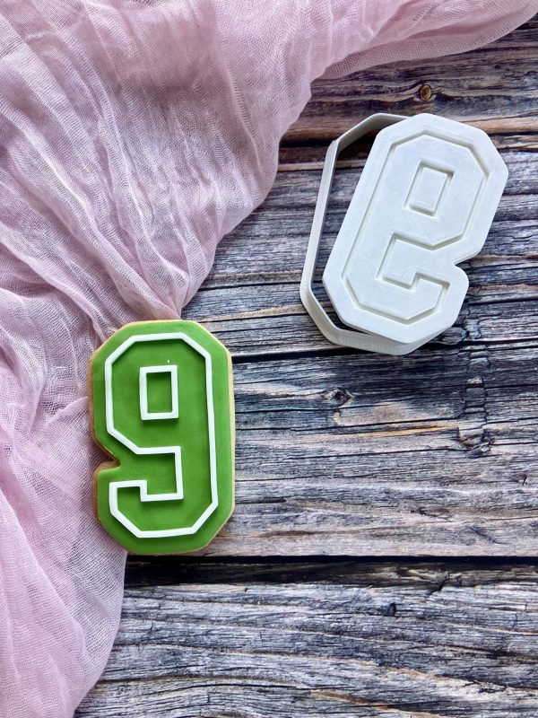 Sports Numbers Cookie Cutter and Embosser Set, Varsity Numbers, Age, Birthday, Taylor Swift