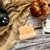 Witch Please Cookie Cutter & Fondant Stamp – Funny Halloween Baking Embosser (8cm)