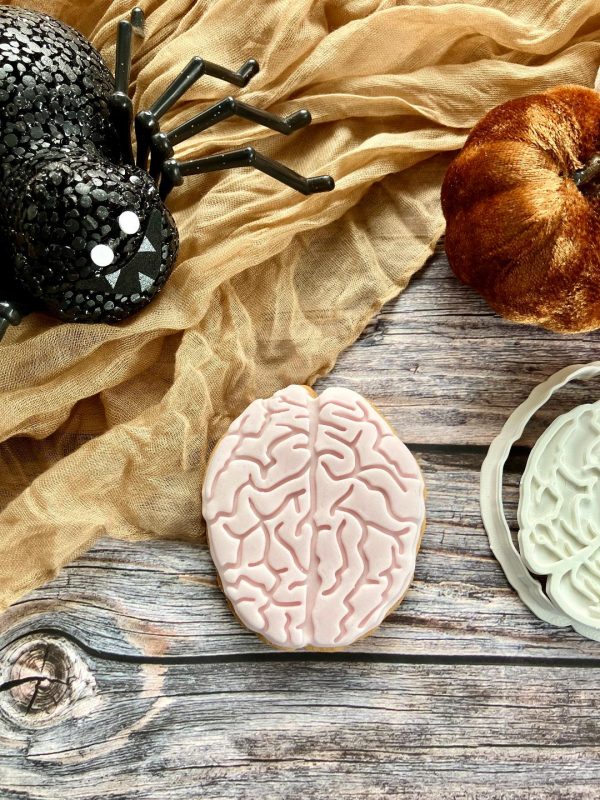 Brain Cookie Cutter and Fondant Stamp,