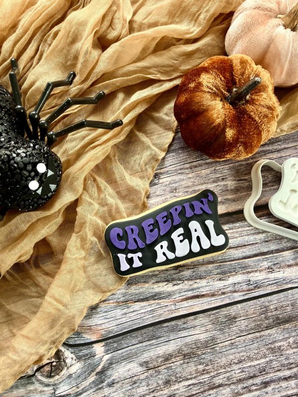 creepin 2 Creepin It Real Cookie Cutter and Fondant Stamp Embosser, Halloween Embosser