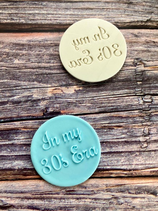 In My 30s Era Fondant Stamp Embosser In My 30s Era Fondant Stamp Embosser