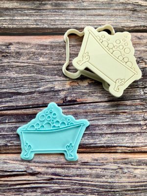 Bubble Bath Cookie Cutter and Fondant Stamp Embosser