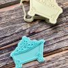 Bubble Bath Cookie Cutter and Fondant Stamp Embosser, Spa Day, Beauty, Mother's Day