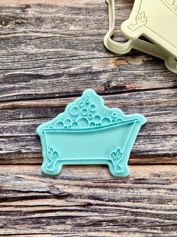 Bubble Bath Cookie Cutter and Fondant Stamp Embosser