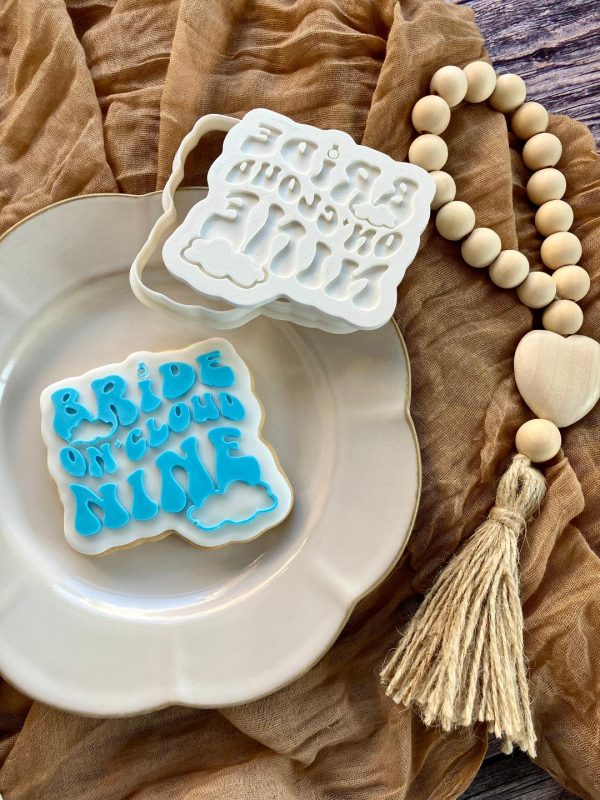 Bride on Cloud Nine Cookie Cutter and Fondant Stamp Embosser, Hen Party, Bride Tribe, Bachelorette