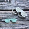 Retro Sun Glasses Cookie Cutter and Fondant Stamp Embosser, Sunglasses, Shades, 80’s