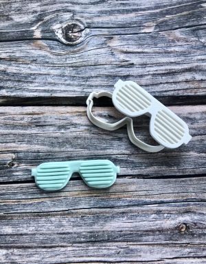 Retro Sun Glasses Cookie Cutter and Fondant Stamp Embosser, Sunglasses, Shades, 80’s