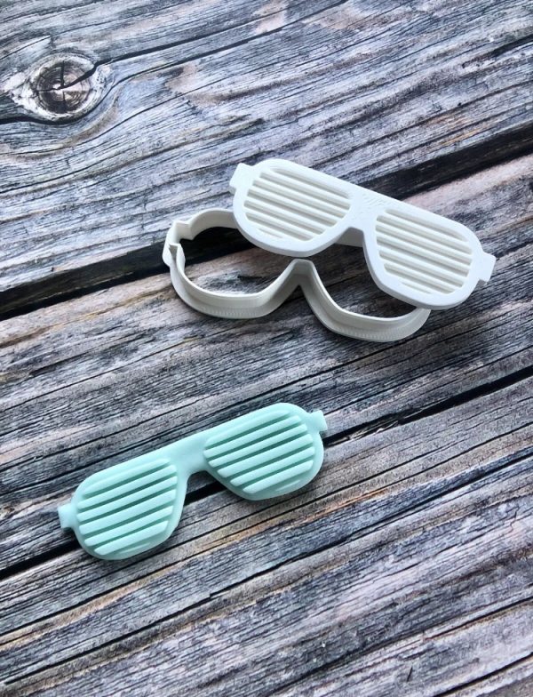 Retro Sun Glasses Cookie Cutter and Fondant Stamp Embosser, Sunglasses, Shades, 80’s