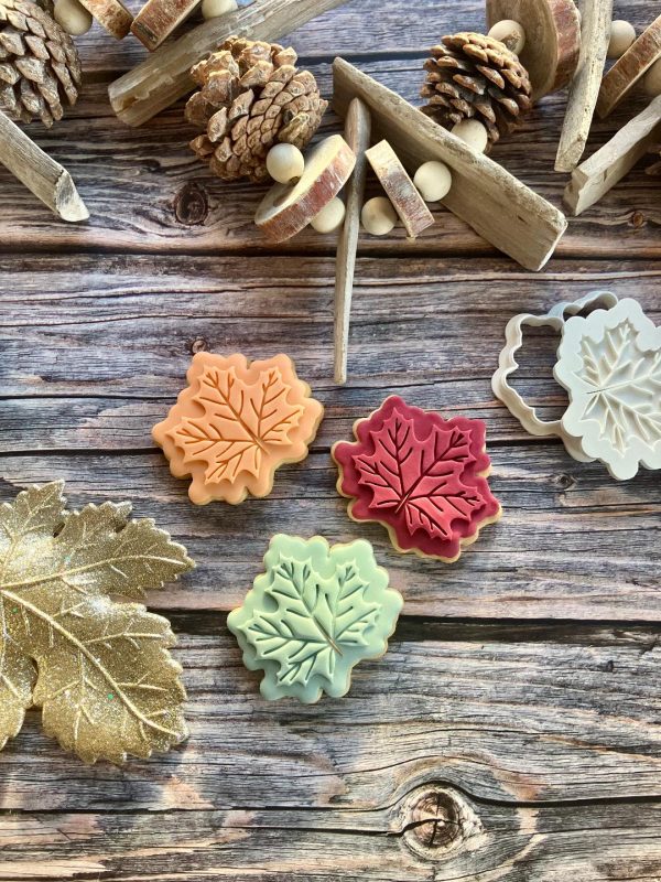 Leaf Cookie Cutter and Fondant Stamp Embosser