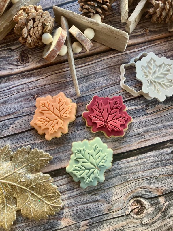 Leaf Cookie Cutter and Fondant Stamp Embosser