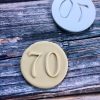 Seventy Fondant Stamp Embosser, 70, Seventieth, 70th Birthday