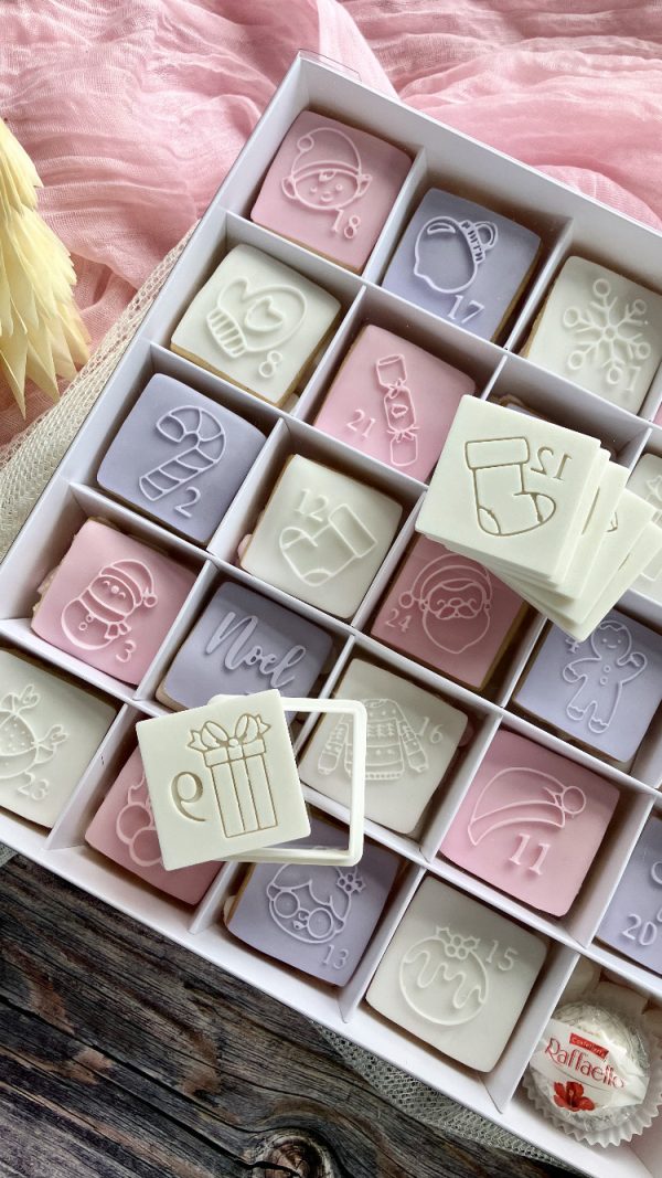 Advent Calendar Cookie Cutter and Fondant Embossers, Christmas, Countdown