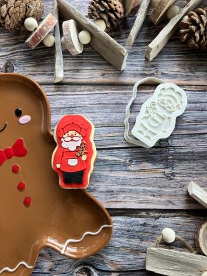 Baking Santa Cookie Cutter and Fondant Stamp Embosser