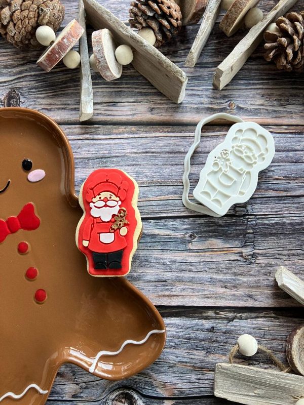 Baking Santa Cookie Cutter and Fondant Stamp Embosser Baking Santa Cookie Cutter and Fondant Stamp Embosser
