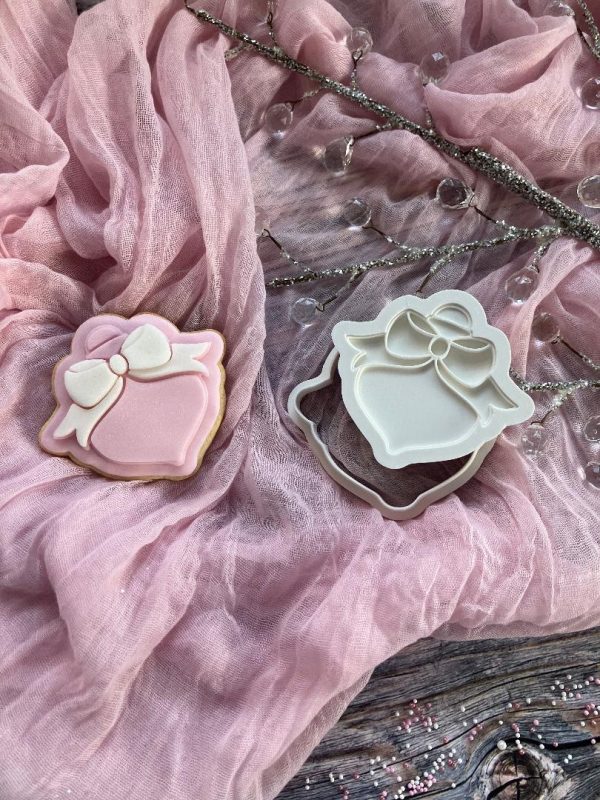 Bauble pink 2 Bauble Cookie Cookie Cutter and Multi Pop Embosser, Christmas, Holidays, Tree Decoration