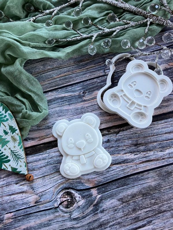 Teddy Bear Cookie Cookie Cutter and Multi Pop Embosser, Christmas, Holidays