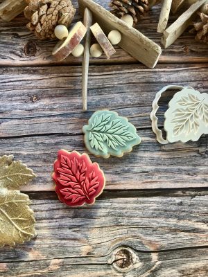 Leaf Cookie Cutter and Fondant Stamp Embosser
