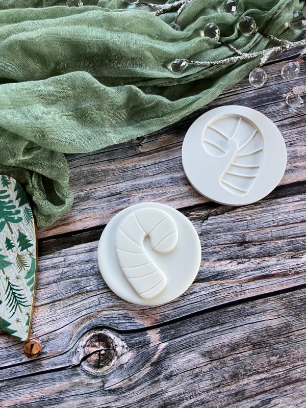 Candy Cane 2 Candy Cane Fondant Stamp Embosser, Christmas, Festive, Holidays, Elf