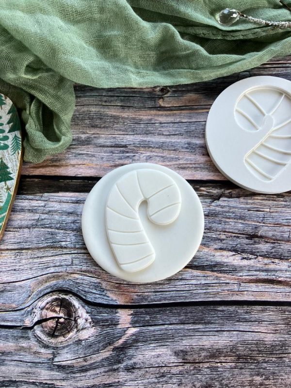 Candy Cane 3 Candy Cane Fondant Stamp Embosser, Christmas, Festive, Holidays, Elf