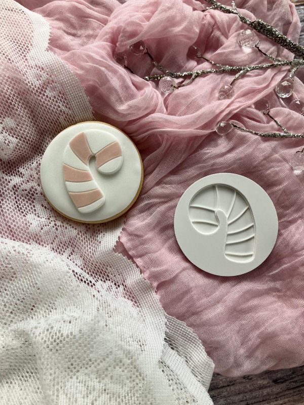 Candy Cane Done 3 Candy Cane Fondant Stamp Embosser, Christmas, Festive, Holidays, Elf