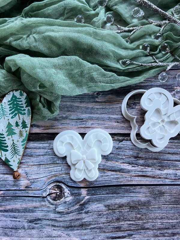 Bow Candy Canes Cookie Cookie Cutter and Multi Pop Embosser