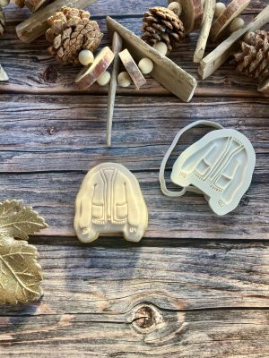 Cardigan Cookie Cutter and Fondant Stamp Embosser