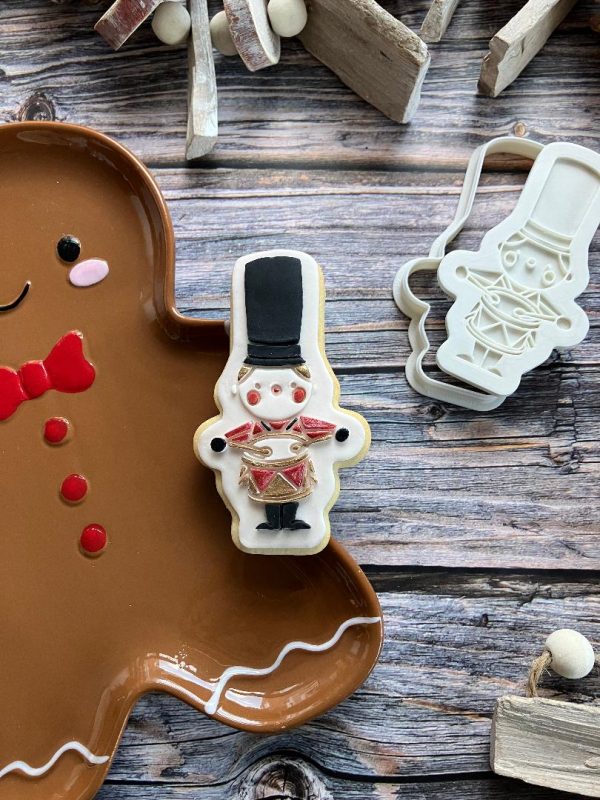 Little Drummer Boy Cookie Cutter and Fondant Stamp Embosser, Christmas, Soldier