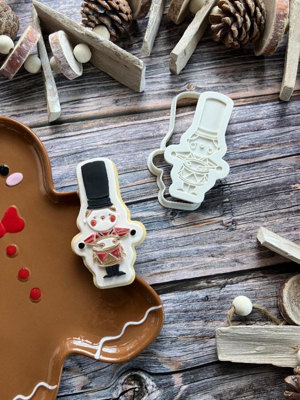 Little Drummer Boy Cookie Cutter and Fondant Stamp Embosser, Christmas, Soldier