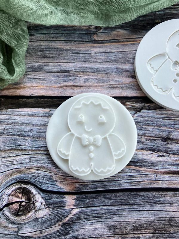 Ginger 4 Gingerbread Man Fondant Stamp Embosser, Christmas, Festive, Holidays