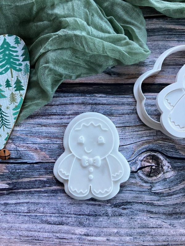 Ginger Man 2 Gingerbread Man Cookie Cookie Cutter and Multi Pop Embosser, Christmas, Holidays