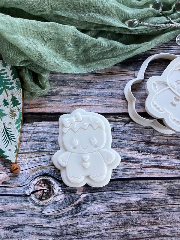 Gingerbread Girl Cookie Cookie Cutter and Multi Pop Embosser, Christmas, Holidays