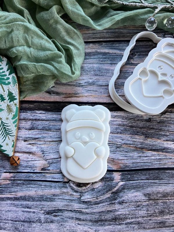Heart Bear Cookie Cookie Cutter and Multi Pop Embosser
