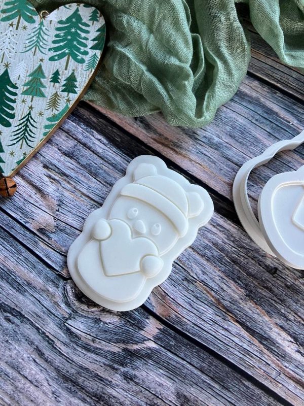 Heart Bear Cookie Cutter and Multi Pop Embosser, Christmas, Holidays