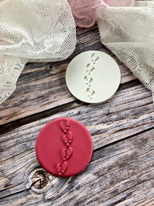 Elf Footprints Fondant Stamp Embosser, I’m Back, Christmas, Elf Feet, Fairytale