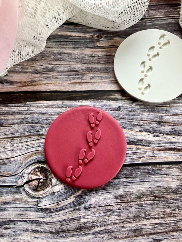 Elf Footprints Fondant Stamp Embosser, I’m Back, Christmas, Elf Feet, Fairytale