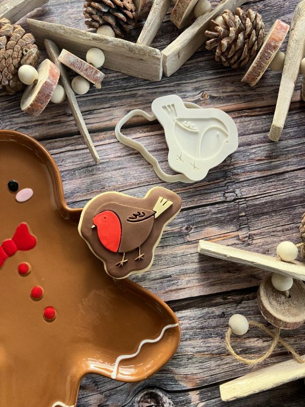 Robin Cookie Cutter and Fondant Stamp Embosser Robin Cookie Cutter and Fondant Stamp Embosser