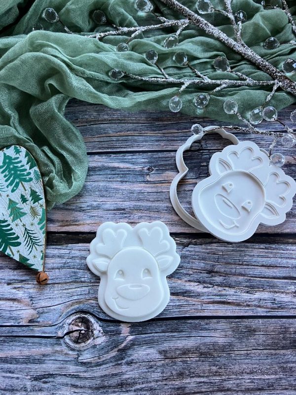 Reindeer Cookie Cookie Cutter and Multi Pop Embosser