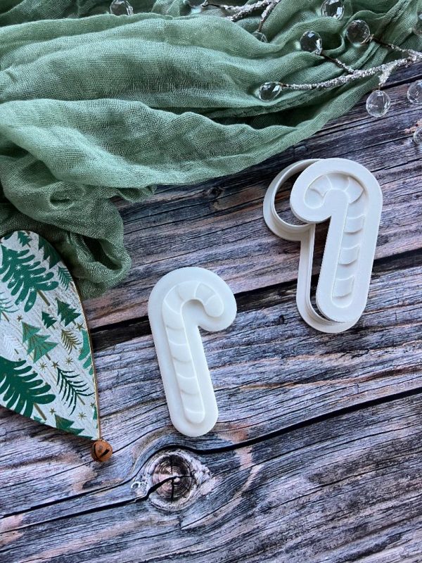 Candy Cane Cookie Cookie Cutter and Multi Pop Embosser, Christmas, Elf, Holidays