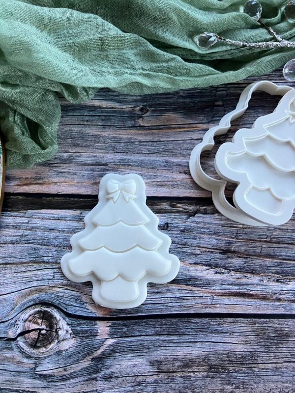 Christmas Tree Cookie Cutter and Multi Pop Embosser, Christmas, Holidays, Bow Christmas Tree