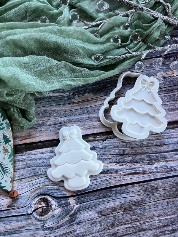 Christmas Tree Cookie Cutter and Multi Pop Embosser, Christmas, Holidays, Bow Christmas Tree