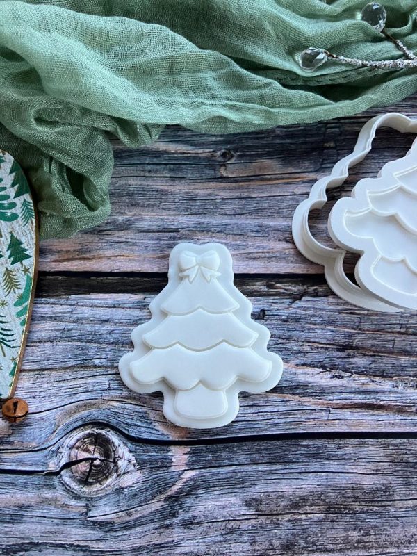 Christmas Tree Cookie Cutter and Multi Pop Embosser, Christmas, Holidays, Bow Christmas Tree