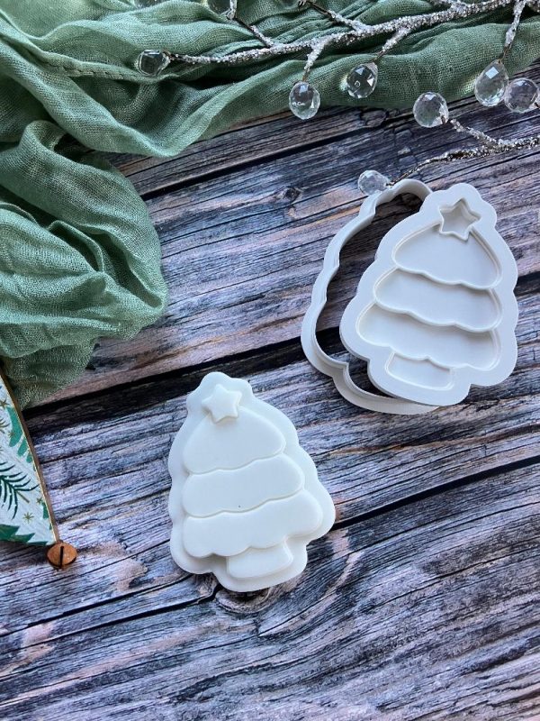 Tree Star 3 Christmas Tree Cookie Cutter and Multi Pop Embosser, Christmas, Holidays, Star Christmas Tree