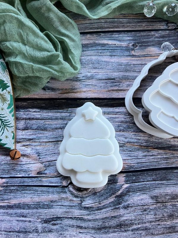 Tree Star Christmas Tree Cookie Cutter and Multi Pop Embosser, Christmas, Holidays, Star Christmas Tree