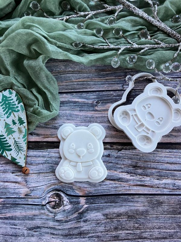 Teddy Bear Cookie Cookie Cutter and Multi Pop Embosser