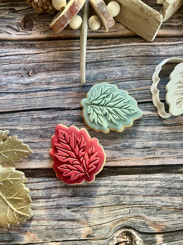 Leaf Cookie Cutter and Fondant Stamp Embosser