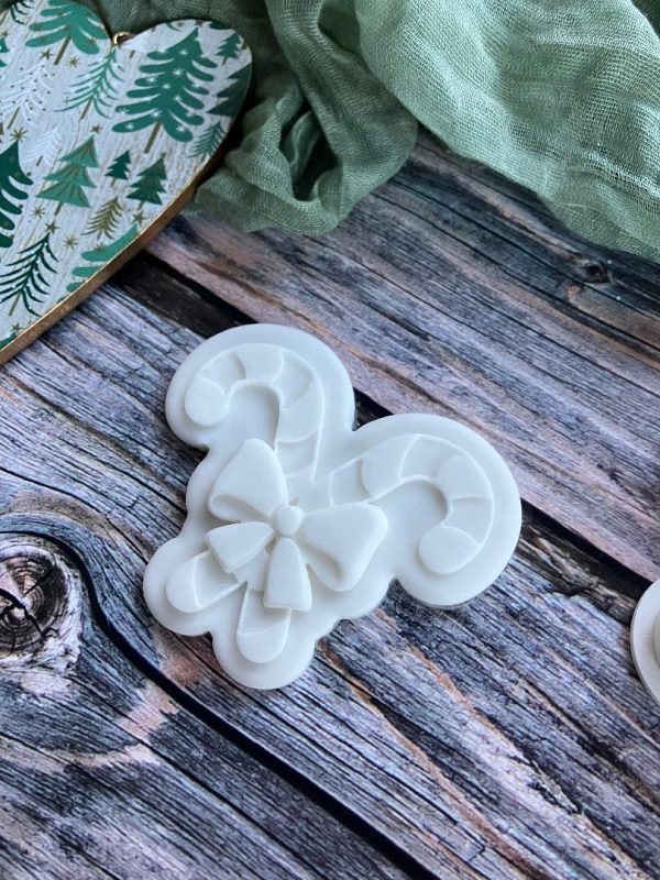 Bow Candy Canes Cookie Cookie Cutter and Multi Pop Embosser